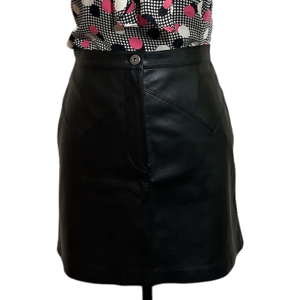 BB Dakota Keep Livin Vegan Faux Leather Mini Skirt in Black size 4 NWT - Picture 9 of 16